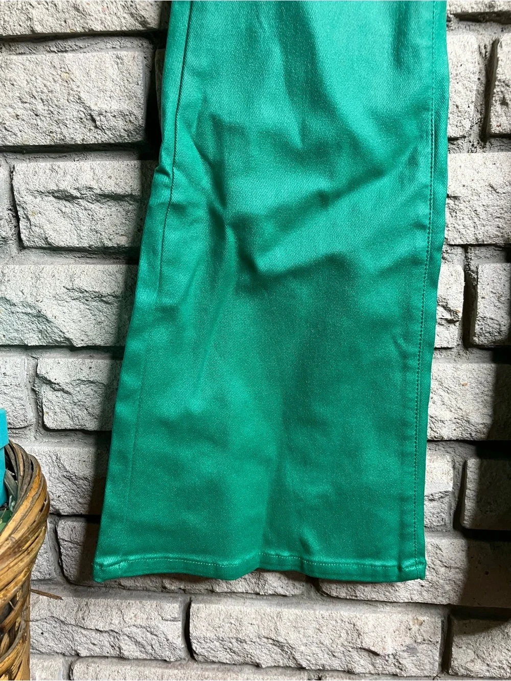 Edikted Luna Faux Leather Flare Jeans